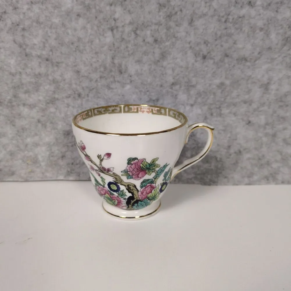 Vintage Duchess England Bone China Floral Tea Cups & Saucers Set of 5 Gold Trim